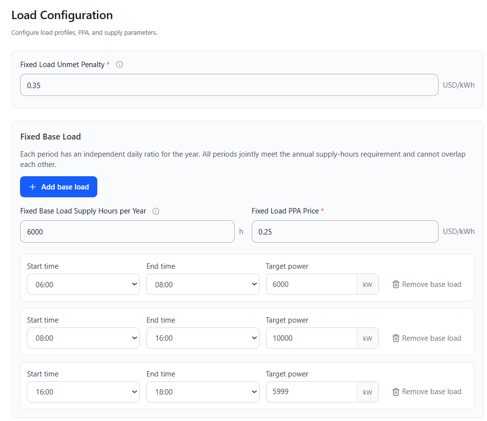 Constant Power — Fixed Base Load